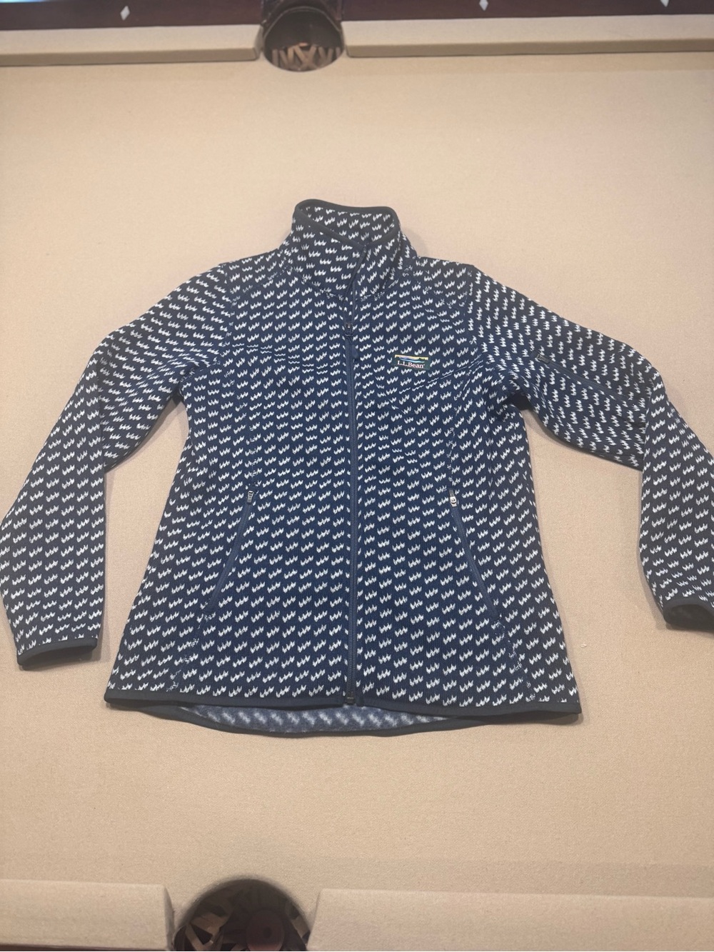 L.L.Bean Women’s Navy Sweater Fleece Full-Zip Jacket